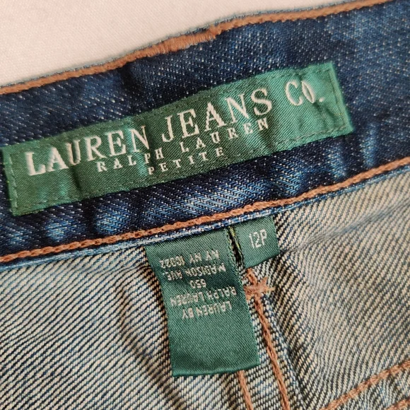 Ralph Lauren Distressed Light Blue Patchwork Jeans - Picture 9 of 14